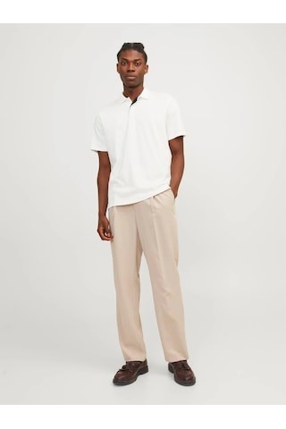 Jack & Jones Jack&jones Jprccrodney Erkek Polo T-shirt 12251180 Beyaz