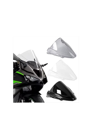 Nayomiglow Motosiklet Ön Camı Ön Cam Rüzgar Deflektörü Sineklik Kawasaki Ninja Zx6r Zx-6r 2024 2025 Şeffaf