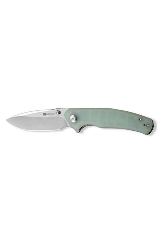 Sencut Slashkin Flipper & Thumb Stud Knife Natural G10 Handle Kamp Çakı Açık Yeşil