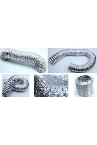 Esnek Bükülür Aspiratör Boruçap 120Mm Boy 200Cm + 1Ad Folyo Bant