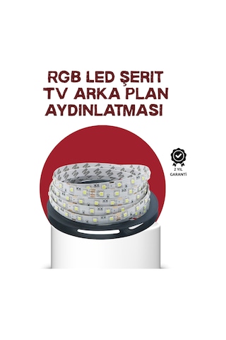 Kendinden Yapışkanlı Led Şerit Televizyon Aydınlatması 2mt