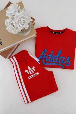 Poala Kids Logolu Kırmızı Şort Takım