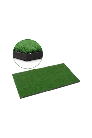 Qingmipy Ev İçi Golf Vuruş Egzersiz Matı - Taşınabilir 60x30cm Nylon Sbr Top Matı - Golf Becerilerini Geliştirme Aleti Yeşil