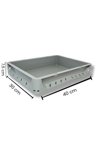 Alpbx Gıdaya Uygun Gri Hamur Pasası 40x30x7.5 CM - 7 L