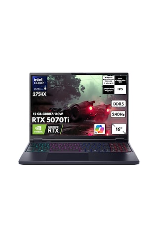 Acer Predator Helios NEO 16 AI NH.QX4EY.003QB15 Ultra 9 275HX 48 GB 4 TB SSD RTX5070Ti 16" W11P Dizüstü Bilgisayar