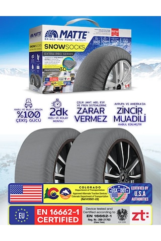 205/75/17 X Large Size 70 Matte Oto Kar Çorabı Gri Extra Pro 2057517