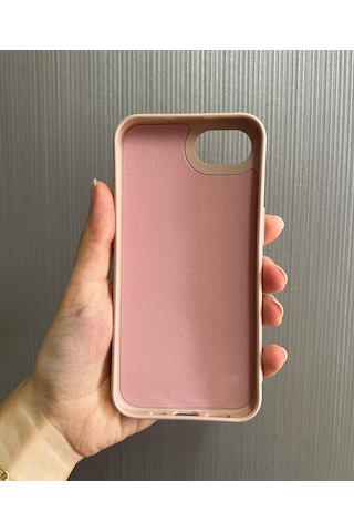 İphone 16e Uyumlu Logolu İçi Kadife Silikon Lansman Kılıf