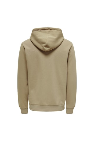 Onsceres Zip Thr. Hoodıe Sweat Noos Erkek Kahverengi Sweatshirt - 22018684 Kahverengi
