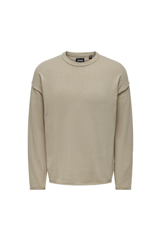 Only & Sons Onskasey Lıfe Ds 5 Crew Knıt Erkek Gri Kazak - 22026495 Gri