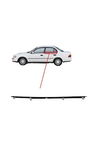 Toyota Corolla Ae101 Xli Çıta Cam Sıyırıcı Fitili Arka Dış Sol Siyah 1993-1998