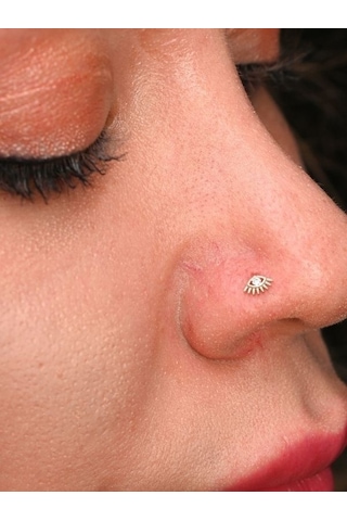 Gümüş Zirkon Taş Göz Figür Hızma 925 Ayar Hızma-hızma42 Gümüş