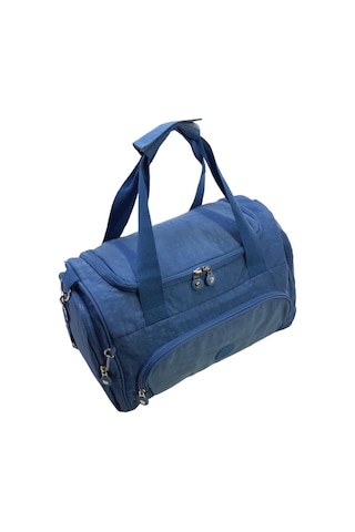 Hafif Klinkır Kumaş Yağmur Geçirmez Kabin Boy Seyehat Spor Çantası Mavi