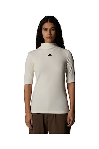 The North Face W S/s Mock Neck Slim Tee Kadın Outdoor Tişörtü Nf0a89c3qlı1 Beyaz Beyaz
