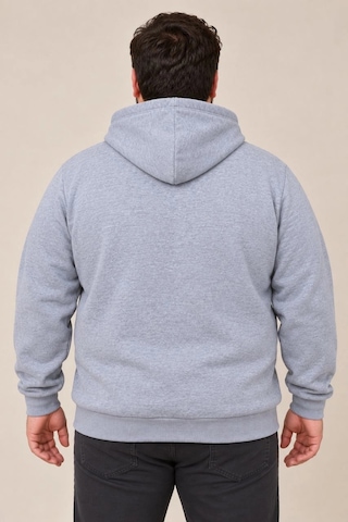 Ertaştrendstore Erkek Battal Büyük Beden Üç İplik İçi Şardonlu Kapüşonlu Kanguru Cepli Kışlık Sweatshirt - Gri Çok Renk