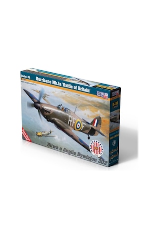 Mistercraft D180 1/72 Hurricane Mk.ıa Britanya Savaşı Savaş Savaş Uçağı Plastik Model Kiti