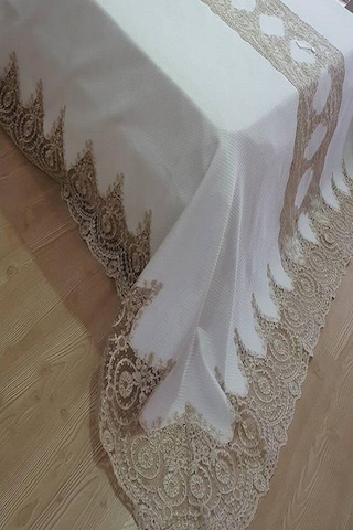 Finezza Lovina Polyester Pamuk Krem/Bej Pike Takımı Çift Kişilik Krem Bej