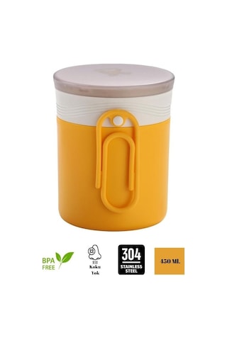 Vagon Çelik Lunch Box 450 Ml Sarı Sarı