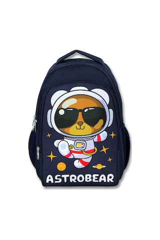 Ümit Çanta 5045 Lacivert Beyaz Üç Gözlü Erkek Çocuk Okul Çantası -astronot Ayıcık Beyaz - Lacivert
