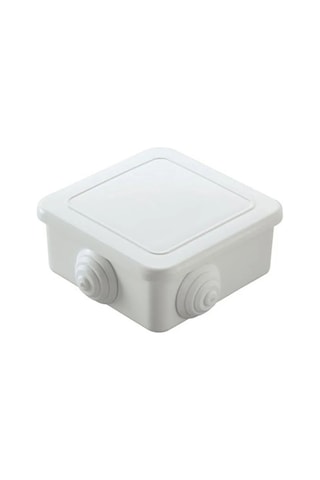 6'lı Set Beyaz Kare Buat Kutusu 85x85 Mm Pvc Duvar İçi Kablo Bağlantı Kutusu Elektrik Ek Kutusu
