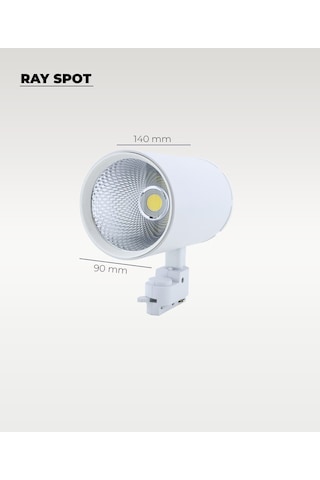 40w Döküm Kasa Beyaz Ray Spot 3200k Sarı Işık - Titreşim Yapmaz Beyaz