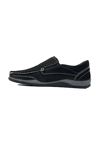 Master Siyah/nubuk Hakiki Deri Günlük Erkek Loafer Ayakkabı Siyah