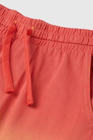 United Colors Of Benetton Erkek Çocuk Kırmızı Mix Arka Cebi Logo Detaylı Beli İpli Bermuda Şort 6-14 Yaş -2855