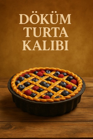 28 Cm Döküm Yanmaz Yapışmaz Turta Ve Cheesecake Kalıbı Siyah