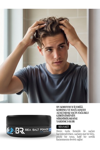 Wax Saç Şekillendirici Wax Sea Salt Pomade Deniz Tuzlu Wax Güçlü Tutuş - 120 ML
