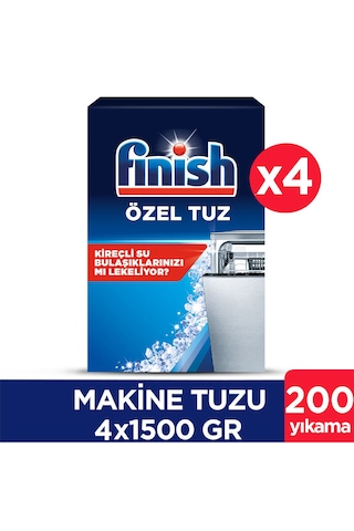 Finish Bulaşık Makinesi Özel Tuzu 4 x 1500 G