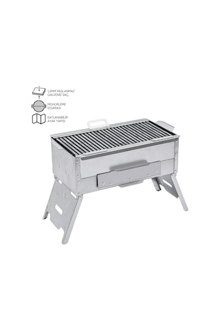 Katlanır Ayaklı Mangal - Argeus - Paslanmaz - Mühürleme Izgaralı - Kül Hazneli Diğer