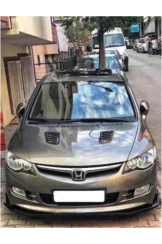 Üniversal Her Araca Uyumlu Piano Black Kaput Üstü Havalandırma Iz