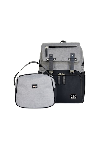 Stylo Working Mothers Bag Bebek Bakım Sırt Çantası Siyah Gri - Siyah