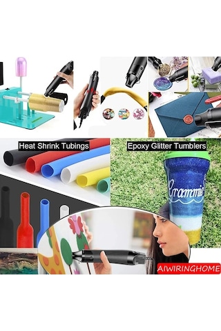 Createtech 300w Mini Isı Tabancası - 110v Jp Plug, 300 Adet Isı Only Sıcak Hava Fırça