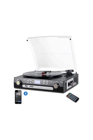 Dıgıtnow Stereo Hoparlörlü Bluetooth Kayıt Oynatıcı Black-36
