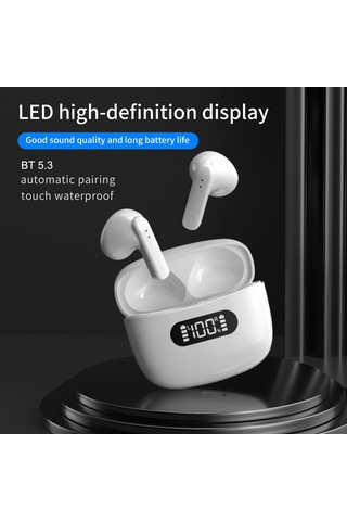 Leezsing Ap28 Pro Beyaz Kablosuz Bt 5.3 Kulaklık, Dokunmatik Kontrol, Su Ve Ter Dayanıklı, 5 Saat Konuşma Süresi, 13mm Hoparlör