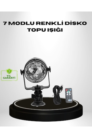 Ritme Duyarlı Led Disko Topu - Renkli Işık Gösterili Parti Lambası Çok Renkli