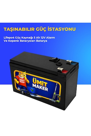 Lifepo4 Güç Kaynağı 5 Ah 12v Alarm Ve Kepenk Bataryaları Batarya