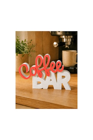 Coffee Bar Yazılı Dekoratif Masaüstü Obje Kahve Köşesi Dekoru 47816692