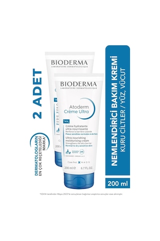 Bioderma Atoderm Ultra Hassas ve Normal Ciltler İçin Nemlendirici Bakım Kremi 2 x 200 ML