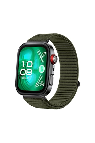 Huawei Band 11 / 11 Pro Kordon Dalgalı Cırt Cırt Hasır Strap