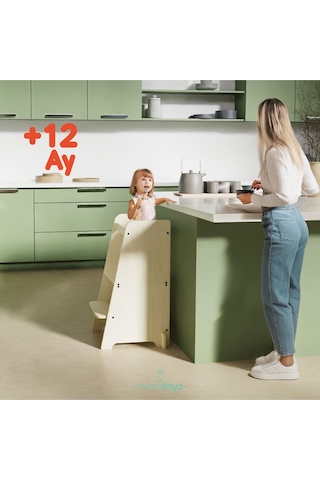Kule Bend Öğrenme Kulesi Natural Color Menteşeli Model Natural