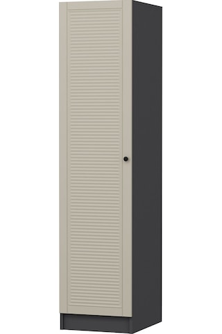 Minar Kale 1 Kapaklı Dolap Mebran Panjur 210cm - Antrasit/kumtaşı - Askılıklı Çok Renkli