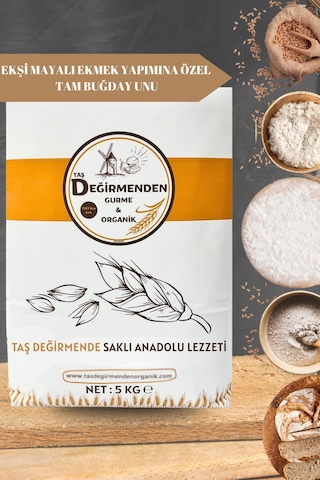 Ekşi Mayalı Ekmek Yapımına Özel Tam Buğday Unu - 5 Kilo