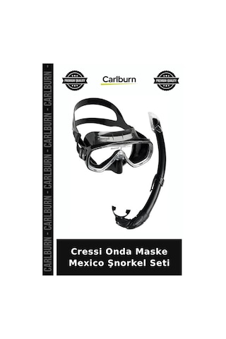 Özel Seri Cressi Onda Maske Mexico Şnorkel Seti Havuz Dalış Clear-Yellow