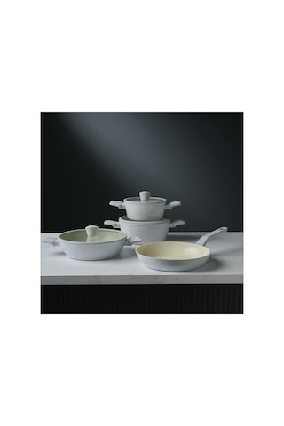 Jumbo Swiss Crystal Light Grey 7 Parça Tencere Seti Gri