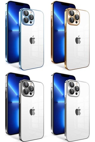 Apple Uyumlu iPhone 12 Pro Kamera Korumalı Renkli Çerçeveli Zore Garaj Kapak