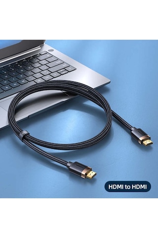 Usams Sj529 Hdmı To Hdmı 2.0 Kablo 4k Hd Örgü Altın Uç Siyah 3mt