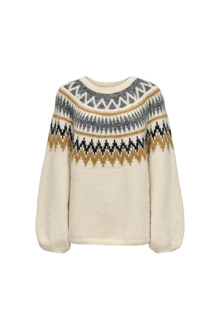 Only Onlreykja Ls O-neck Knt Kadın Beyaz Kazak - 15353221 Beyaz