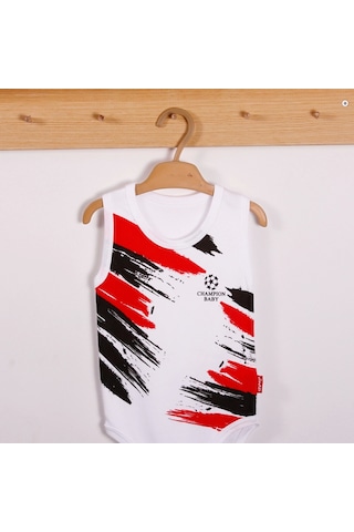 Candar Yeni Doğan 3-12 Ay Bjk Şampiyon Askılı Unisex Body Beyaz Beyaz