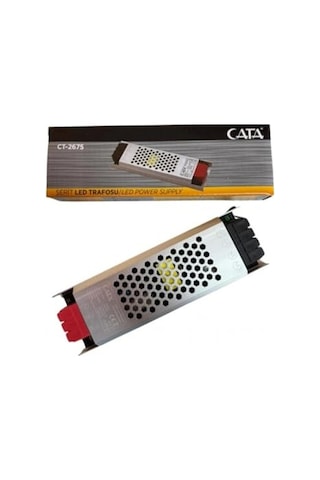 Şerit Led Trafosu 12v Cata Serisi Slim Kasa, Alüminyum Gövdeli İnce Güç Kaynağı, Kamera Ve Şerit Led Uyumlu 60